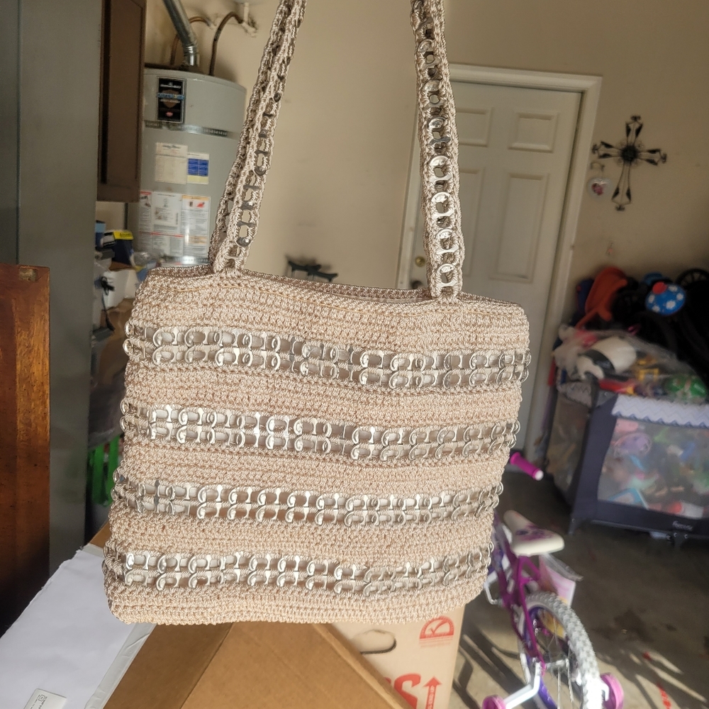 Handmade soda pop tab purse